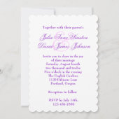 Purple Orchids Wedding Einladung (Rückseite)