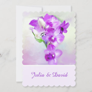 Purple Orchids Wedding Einladung