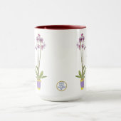 Purple Orchids Whimsical Garden Botanical Tasse (Zentrum)
