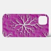 Purple Organic iPhone Case with Artistic Texture (Rückseite (Horizontal))