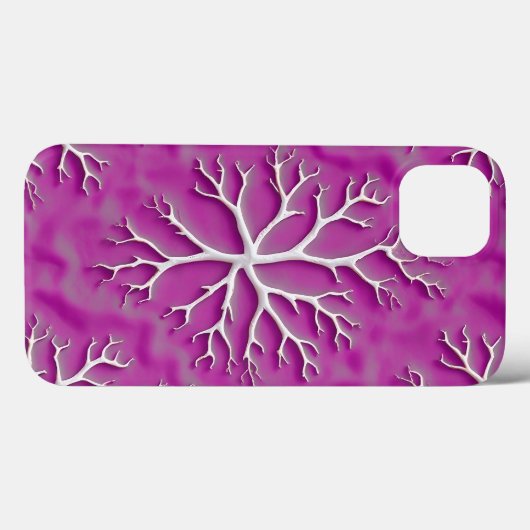 Purple Organic iPhone Case with Artistic Texture (Rückseite (Horizontal))