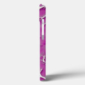 Purple Organic iPhone Case with Artistic Texture (Rückseite / Links)