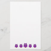 Purple Owl Design Briefpapier (Vorderseite)