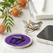 Purple Owl Lantern Keychain Schlüsselanhänger (Seite)