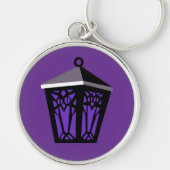 Purple Owl Lantern Keychain Schlüsselanhänger (Vorne)