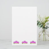 Purple Owls Design Briefpapier (Stehend Vorderseite)
