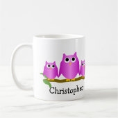 Purple Owls Design Personalised Kaffeetasse (Links)