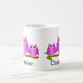 Purple Owls Design Personalisiert Kaffeetasse (Mittel)