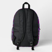 Purple Paisley Bedruckter Rucksack (Rückseite)