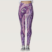 Purple Paisley Legging Leggings (Vorderseite)