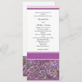 Purple Paisley Wedding Invitation Einladung (Vorne/Hinten)