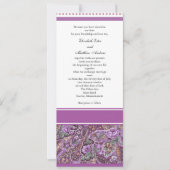 Purple Paisley Wedding Invitation Einladung (Vorderseite)