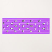 Purple Panda Yoga Mat Custom Name Same Both Sides Yogamatte (Vorderseite (Horizontal))