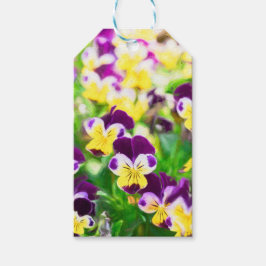 Purple Pansies Geschenkanhänger