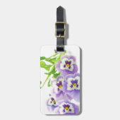 purple pansy gepäckanhänger (Vorderseite vertikal)