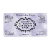 Purple parchment vintage frame cosmetic label (Vorne)
