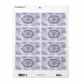 Purple parchment vintage frame cosmetic label (Vorne)
