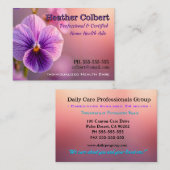 Purple Passion Trusting Friend Caregiver Visitenkarte (Vorne/Hinten)