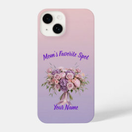 Purple Pastel Floral Mother's Day iPhone 14 Case Hülle