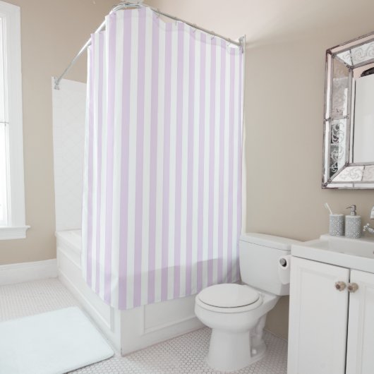 Purple Pastel Stripes Pattern Modern Geometric Duschvorhang (Beispiel)