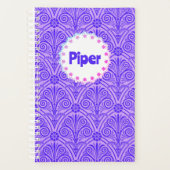 Purple Pattern Boho Name Planner Planer (Vorderseite)
