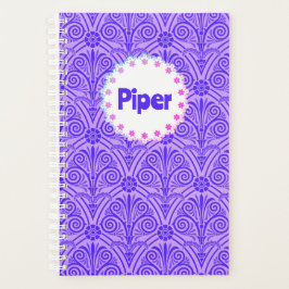 Purple Pattern Boho Name Planner Planer