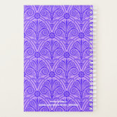 Purple Pattern Boho Name Planner Planer (Rückseite)