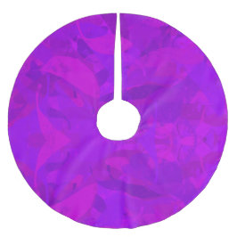 Purple Pattern Polyester Weihnachtsbaumdecke