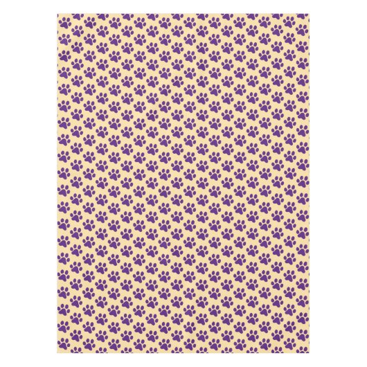 Purple Paw Print Tischdecke (Vorderseite)