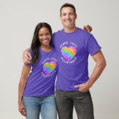 Purple Peace Love Acceptance Rainbow Pride Heart  T-Shirt (Unisex)