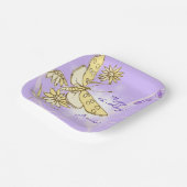 Purple Peach Butterfly  Pappteller (Gewinkelt)