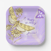 Purple Peach Butterfly  Pappteller (Vorderseite)