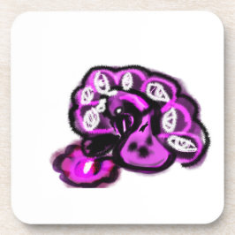 Purple peacock getränkeuntersetzer