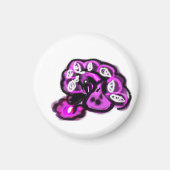 Purple peacock magnet (Vorne)