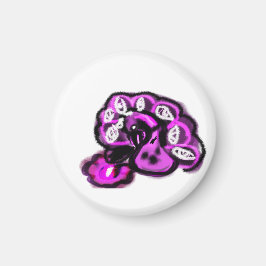 Purple peacock magnet