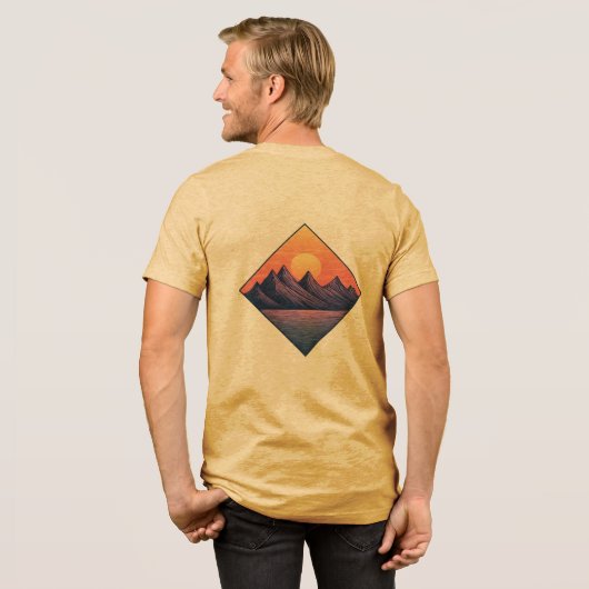 Purple Peaks at Sunset Tri-Blend Shirt (Rückseite voll)