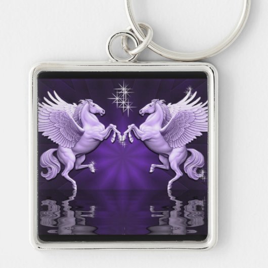 Purple Pegasus Reflections Key Chain Schlüsselanhänger (Vorne)