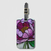 Purple Peony Stained  Gepäckanhänger (Vorderseite Vertikal)