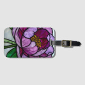 Purple Peony Stained  Gepäckanhänger (Vorderseite (Horizontal))