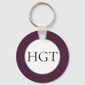 Purple Peony Stained Glass Schlüsselanhänger (Rückseite)