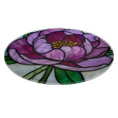 Purple Peony Stained Glass Schneidebrett (Ecke)