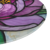 Purple Peony Stained Glass Schneidebrett (Ecke)