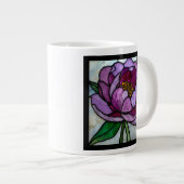 Purple Peony Stained Jumbo-Tasse (Vorderseite Rechts)