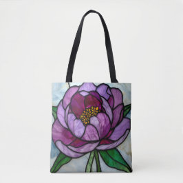 Purple Peony Stained  Tasche