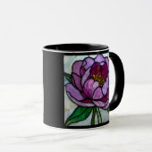 Purple Peony Stained  Tasse (VorderseiteRechts)