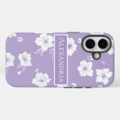 Purple Personalized Floral Phone Case (Rückseite (Horizontal))
