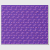 Purple Personalized Name Age  Birthday Geschenkpapier (Flach)