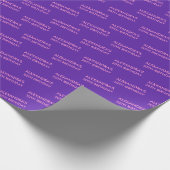 Purple Personalized Name Age  Birthday Geschenkpapier (Ecke)