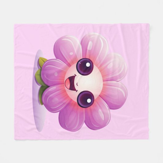 Purple Petal Power Fleecedecke (Vorderseite (Horizontal))