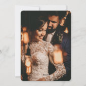 Purple Photo First Married Christmas Wedding Feiertagskarte (Rückseite)